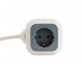 Regleta 3go Reg4cubeusb 4 Tomas De Corriente 2 Usb Cable 1.4m Blanca Y Gris