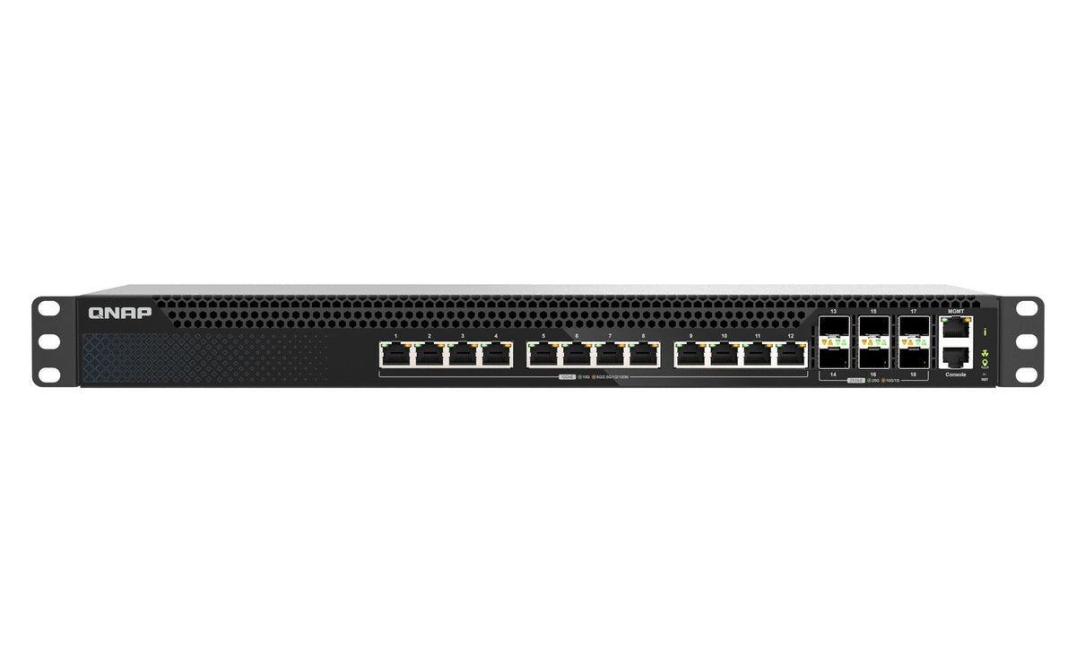 Qnap Qsw-M5218-6f12t, Managed, L3, 10g Ethernet (100/1000/10000), Dúplex Completo, Montaje En Rack, 1u
