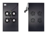 Inter-Tech 88887268 Accesorio De Bastidor Panel Del Ventilador, Refrigerador De Aire Negro, Panel Del Ventilador, Negro, 4 Ventilador(Es), 240 V, 410 Mm, 745 Mm