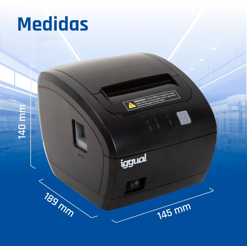 EAN 8435364319185 - iggual TP7001-1S 203 x 203 DPI Alámbrico Transferencia térmica Impresora de recibos imagen 9