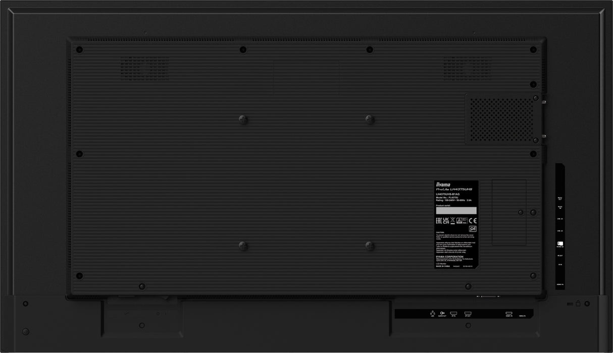 Pantalla De Señalización  Iiyama Lh4375uhs-B1ag  42.5" Lcd 500 Cd / M² 4k Ultra Hd Procesador Incorporado Android 8.0 18/7