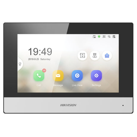 EAN 6954273691585 - Hikvision DS-KH6320-WTE1 sistema de intercomunicación de video 17,8 cm (7") Negro, Plata imagen 1