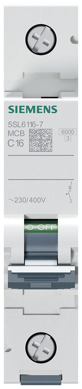 Siemens Automat C 16a 5sl61167 230 400v 6ka 1p
