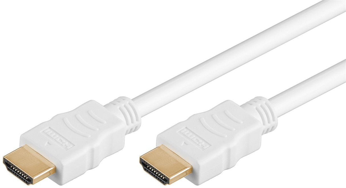 Cable Hdmi A-A  2 Metros Blanco 4k 60 Hz (2160p) 18 Gbit/S Series 2.0