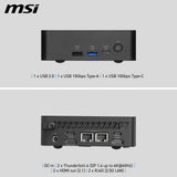 EAN 4711377431200 - MSI Cubi NUC AI+ 3MG-005BEU USFF Negro 322 Intel® SoC FCBGA2540 4,4 GHz Altavoces incorporados imagen 2