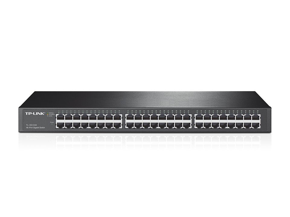 Tp-Link 48-Port Gigabit Switch 48 10/100/1000m Rj45 Ports 1u 19-Inch Rack-Mountable Steel Case