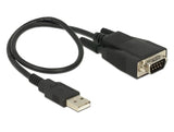 Delock 62958 Adaptador Usb 2.0 Tipo-A Macho > 1 X Serial Rs-232 Db9 Macho Con Tornillos Y Tuercas Protección Esd