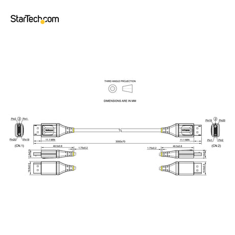 EAN 0065030889087 - StarTech.com DP14VMM3M cable DisplayPort Gris, Negro imagen 11