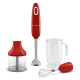 Batidora De Mano Smeg Con Accesorios Estilo Años 50 Azul Rojo Hbf03rdeu