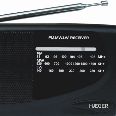 EAN 5608475006449 - Haeger PR-TRI.002A radio Portátil Negro imagen 3