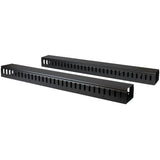 Startech.Com Gestor Organizador Vertical De Cableado Con Lengüetas - 0u - 1,8m