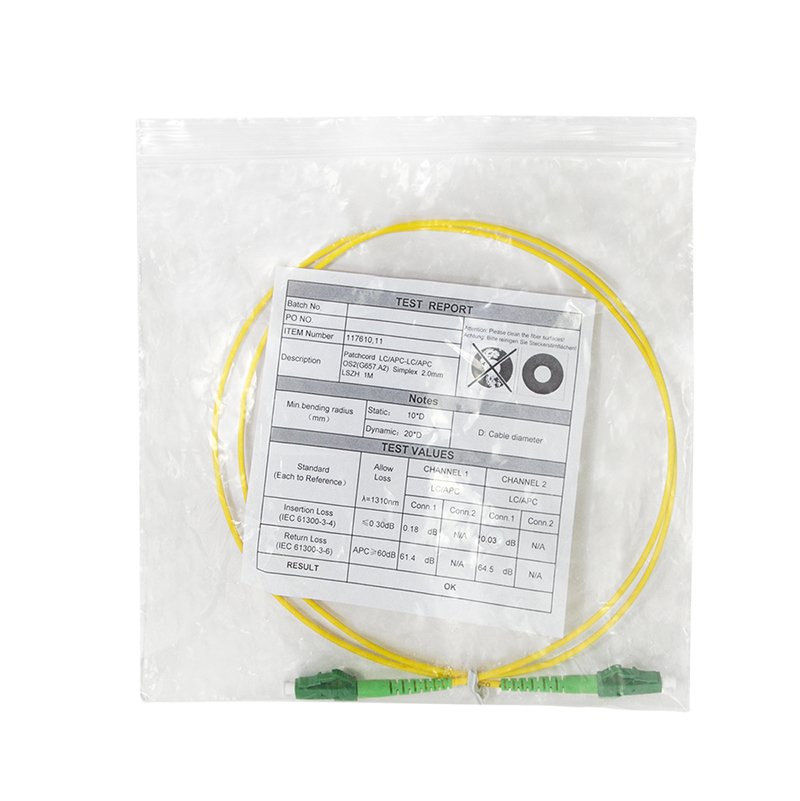 Logilink Fiber Simplex Patch Cord, Os2 Sm G.657.A2, Lc Apc To Lc Apc, 1 M