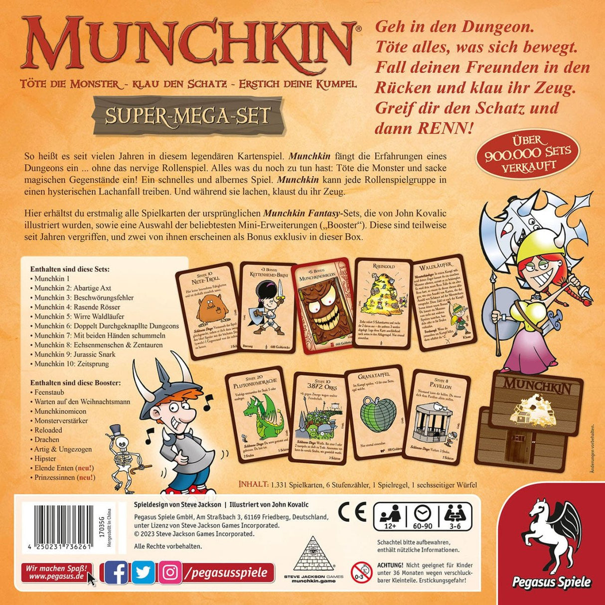 EAN 4250231736261 - Pegasus Munchkin 90 min Juego De Cartas Familia imagen 5