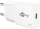 Goobay Usb-C Pd Gan Schnellladegerät Slim (30 W) (Blanco) 75736