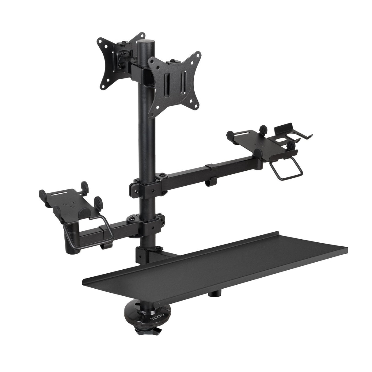 Soporte De Mesa Para Tpv 2 Monitores Tooq Tqpm0003 Giratorio Inclinable Rotatorio Hasta 9kg