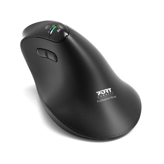 Port Connect Mouse Ergonomic Rechargeable Bt + Rf 2,4 Ghz - Ergo Auditor
