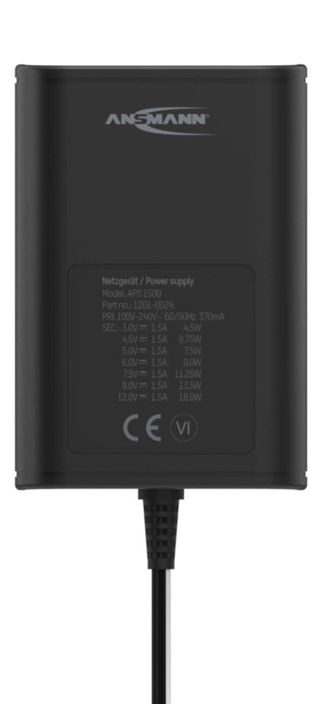 EAN 4013674164127 - Ansmann APS 1500 Universal Negro Corriente alterna Interior imagen 2