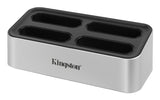 Kingston Workflow Station + Lector De Tarjetas Sd, Estación De Acoplamiento Plateado/Negro Wfs-S