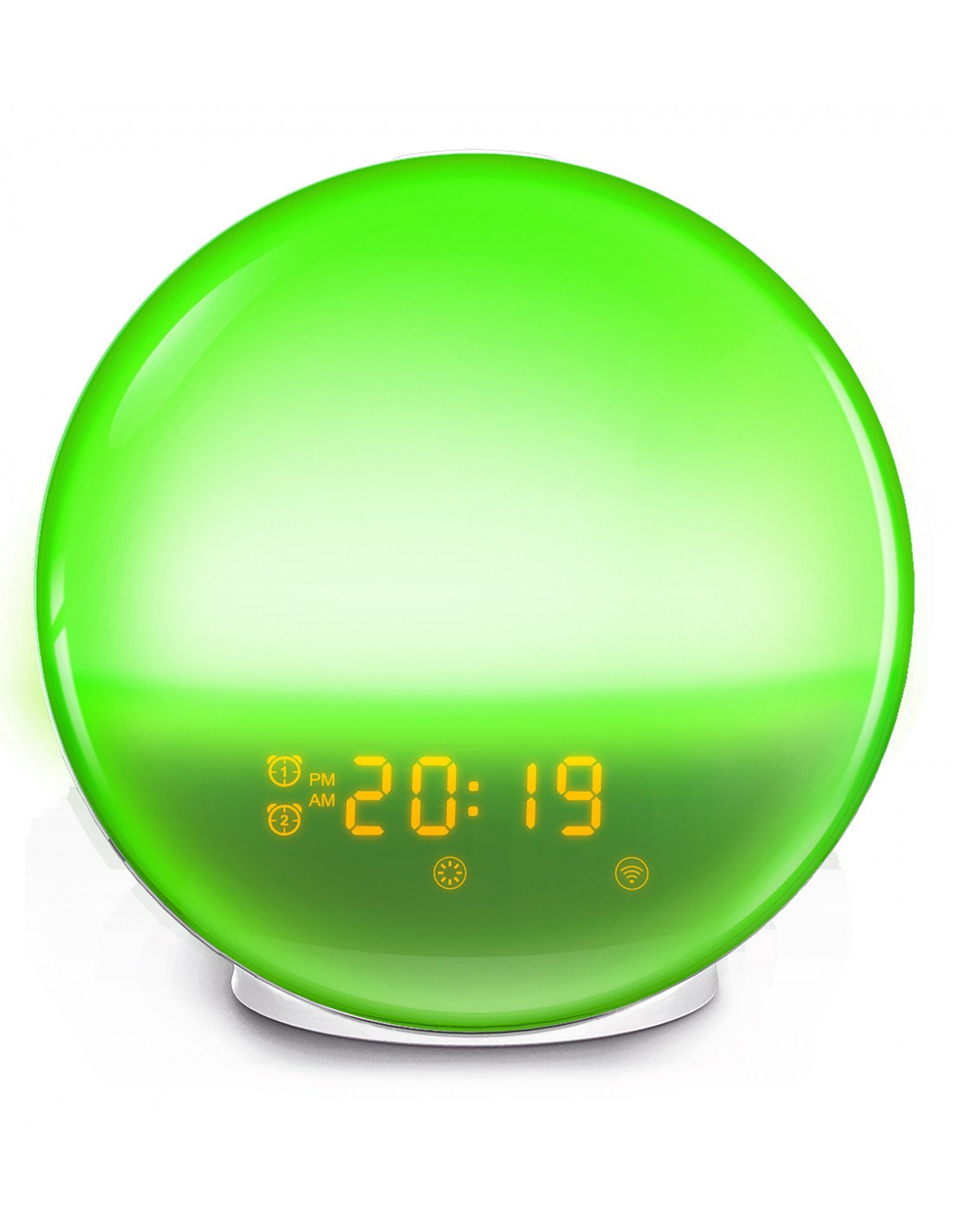 Despertador Inteligente Con Lámpara Rgb Muvit Io Miolamp005 Radio Fm Blanco