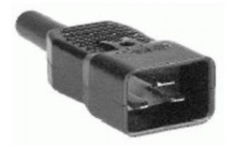 Apparatstik Til Ups 250v,16a,  C20, (Han Stik) Sort