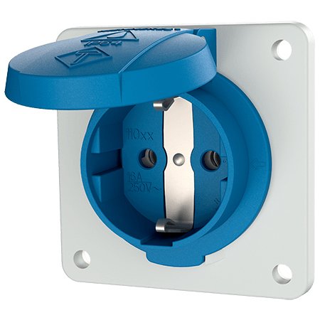 Mennekes 11031f 16a2p+E 230v Schuko Blau Ip54