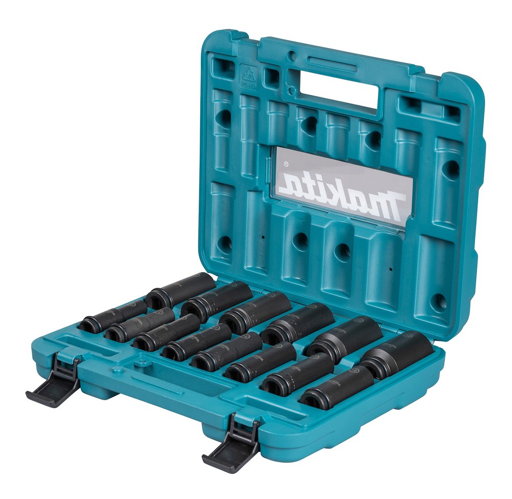 1 2" Set Of Impact Twist Heads Makita E-16586, 14 Pcs.