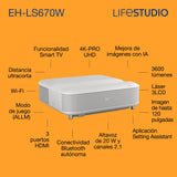 EAN 8715946742656 - Epson EH-LS670W Proyector de alcance estándar 3600 lúmenes ANSI 3LCD UHD 4K (3840x2160) imagen 13
