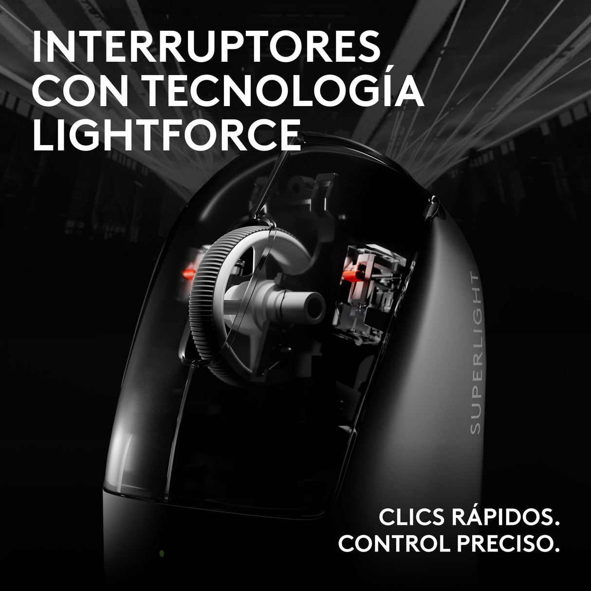 Logitech G Pro X Superlight 2c Ratón Gaming 5 Botones Inalámbrico Cableado 2.4 Ghz Usb Receptor Usb De Logitech Lightspeed Negro
