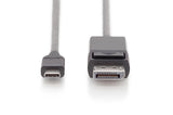 EAN 4016032451365 - Digitus AK-300333-020-S adaptador de cable de vídeo 2 m USB Tipo C DisplayPort Negro imagen 2