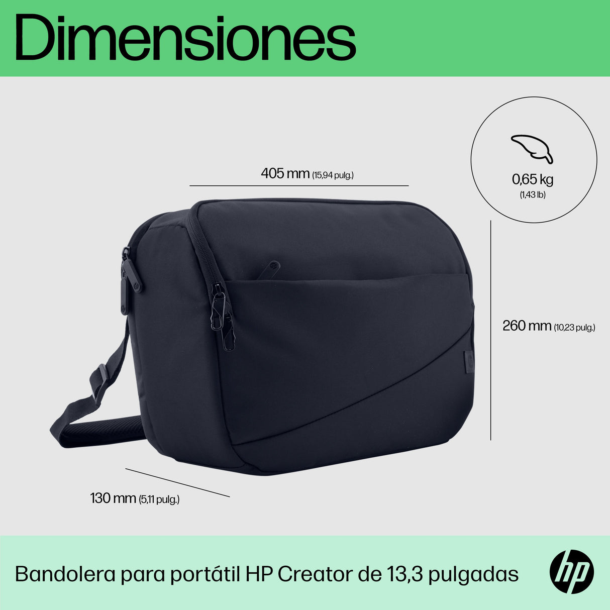EAN 0196786247897 - HP Creator 13.3 Dark NavyLaptop Sling 33,8 cm (13.3") Mochila bandolera Marina, Amarillo imagen 4