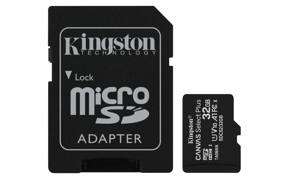 Micro Sd Kingston 32gb Sdxc Canvas Select + Adaptador Sd  Sdcs2/32gb