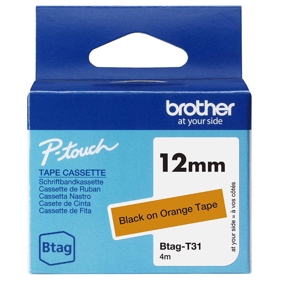 Brojoher Cinta Btagt31 / Btag-T31 Negro Sobre Naranja
