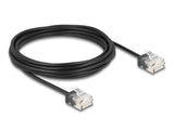 Delock Rj45 Cable De Red Cat.6 Utp Ultra Slim 5 M Negro Con Kurzen Machon