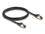 Delock 80248 Cable De Red Rj45 Cat.6a Macho A Macho S/Ftp Negro, 1 M, Con Cable Cat.7 Bruto Apto Para Uso Industrial Y En Exteriores