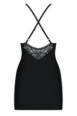 Chemise Y Tanga Color Negro Talla (Interno):S/M