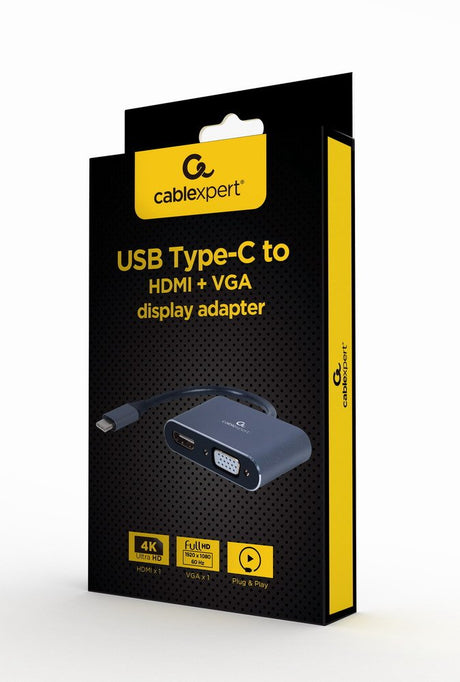 EAN 8716309121347 - Cablexpert A-USB3C-HDMIVGA-01 Adaptador gráfico USB Gris imagen 3