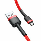 Baseus Micro Usb Cafule Cable 2.4a 1m Red + Red (Camklf-B09)