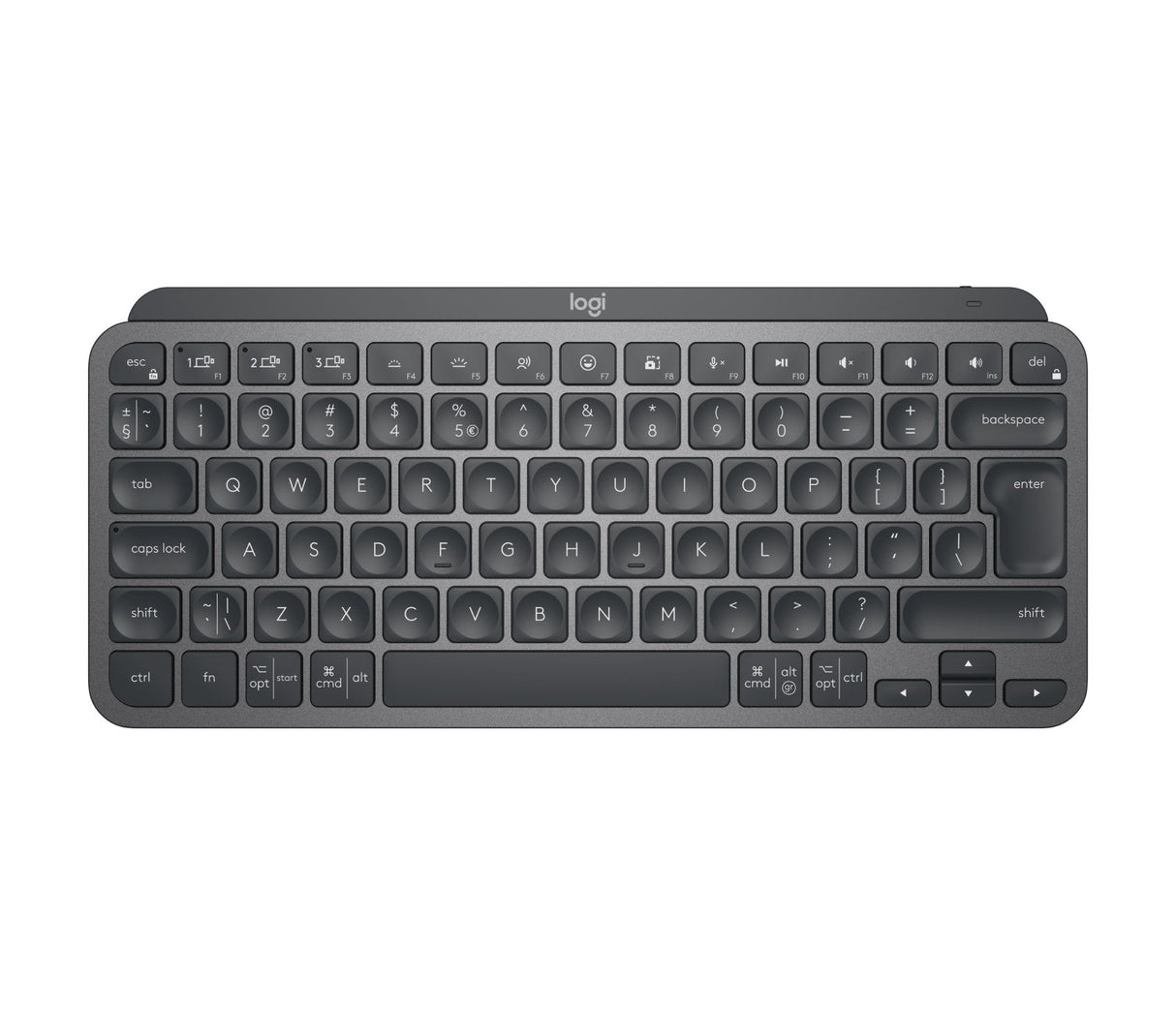 Teclado Inglés Logitech Mx Keys Mini For Business Rf Wireless + Bluetooth Qwerty Grafito