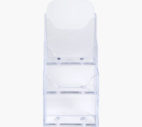 Exacompta Tischprospekthalter Office Exacryl Transparente Din Largo 3 Compartimentos 11,5 X 11,2 X 21,8 Cm, 1 Unidades