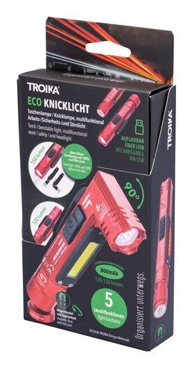 Troika Taschenlampe Eco Knicklicht Rot
