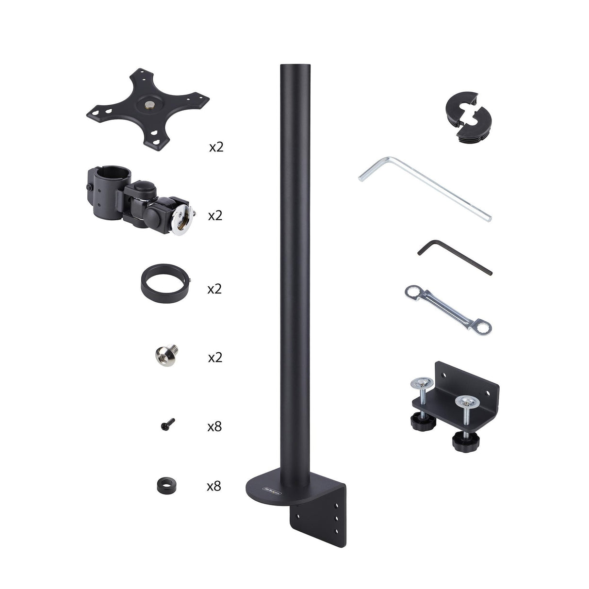 Startech.Com Dual Monitorhalterung 124,46cm 49zoll Fur 2 Vertikal Gestapelte Monitore 2x 16 Kg Vesa Bildschirmhalterung-Monitorarm