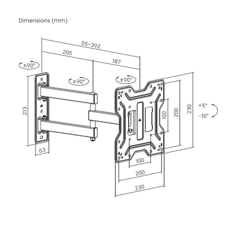 EAN 8435739904091 - AISENS WT43TSE-413 soporte para TV 109,2 cm (43") imagen 7