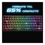 Teclado Español Semi-Mecanico Spirit Of Gamer Elite K70 Rgb Inalambrico
