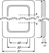 EAN 4011395095805 - Busch-Jaeger 1725-0-0555 placa de pared y cubierta de interruptor Blanco imagen 2