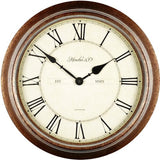 Technoline Wt 7006 Quarz Reloj De Pared 36 Cm X 7 Madera Badezimmer-/Feuchtraum