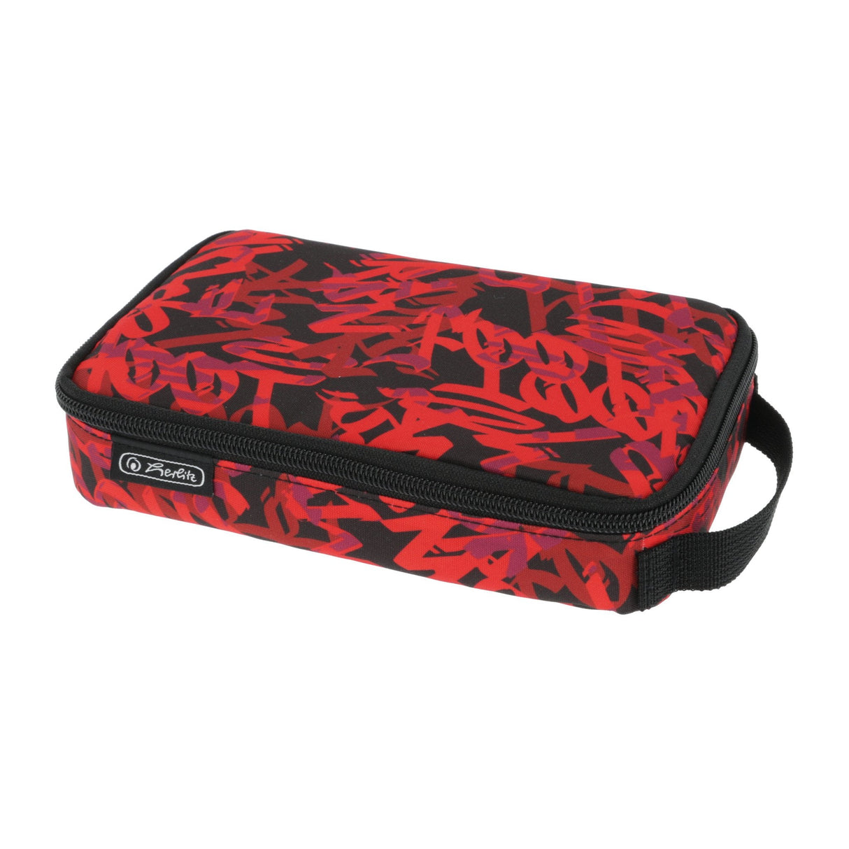 Herlitz 2 Go Graffiti Estuche Suave Poliéster Negro, Rojo