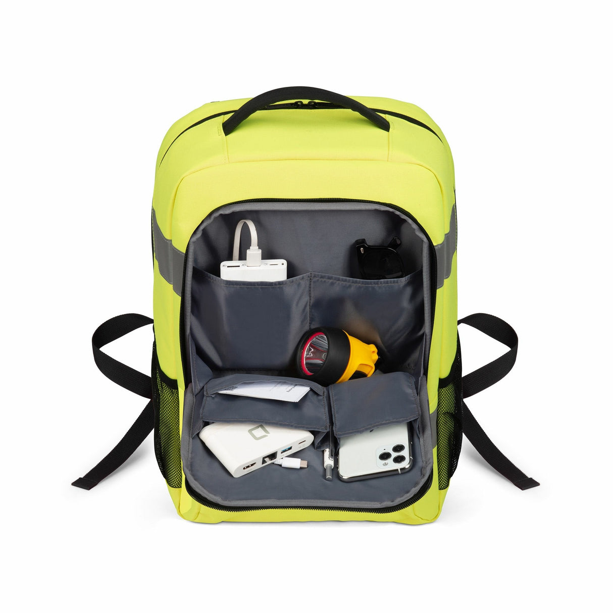 Mochila  Dicota P20471-17  De Senderismo Negro, Gris, Amarillo Tereftalato De Polietileno Reciclado (Rpet)
