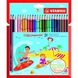 Stabilo Lápices De Colores Acuarelables Aquacolor Estuche De 24 C/Surtidos
