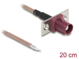 EAN 4043619907298 - DeLOCK 90729 cable coaxial RG-316/U 0,2 m FAKRA D No Burdeos, Marrón imagen 2