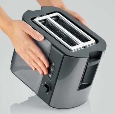 Tostadora Automática Severin At 9573 Gris/Negro, 800 Vatios,  2 Rebanadas 4008146045684